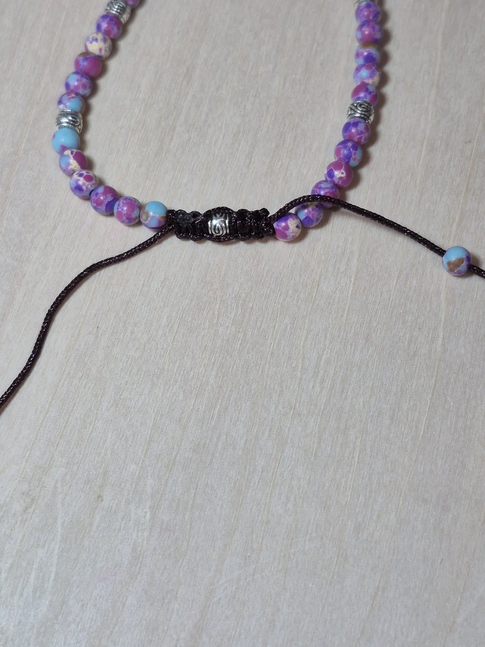 💜💜NEW💜💜 PRETTY!! Natural Galaxy Sea Sediment Stone Adjustable Bracelet